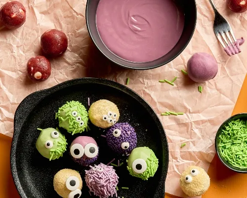 Red Velvet Cookie Dough Truffles