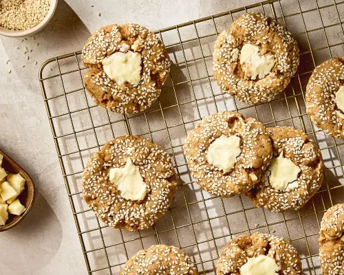 White Chocolate Chunk Tahini Cookies