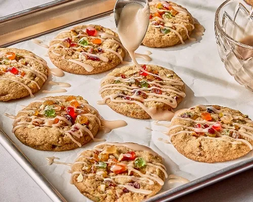 Glazed Fruitcake Cookies 